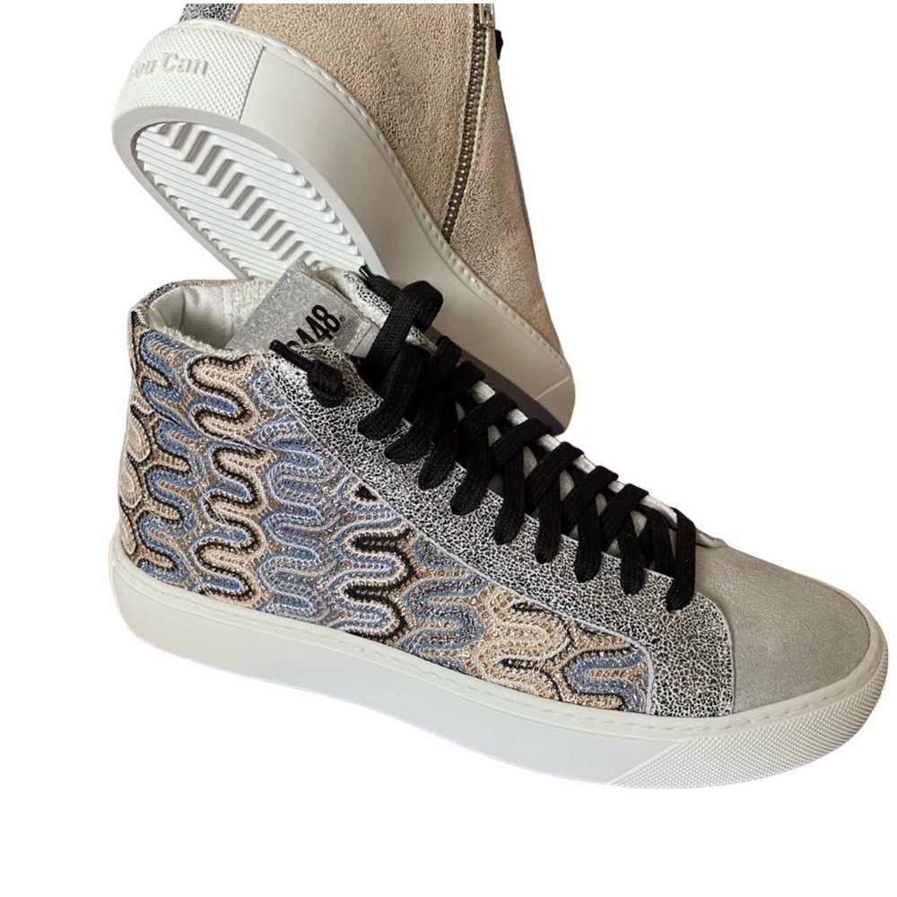 P448 Italian High Top Can Surf Later Star BS Panama Sneaker Size 42/11.5-12 NWB - Picture 6 of 13